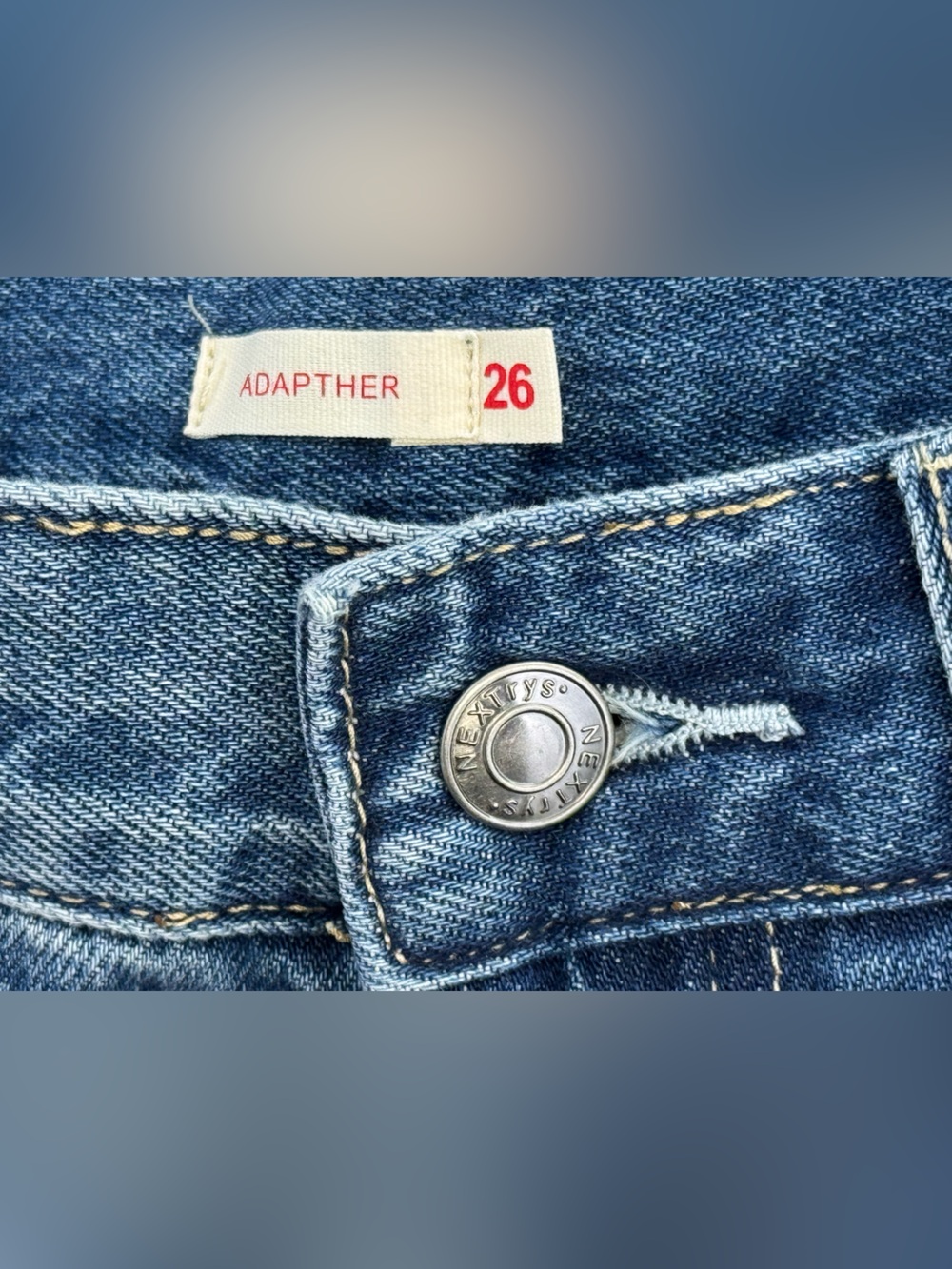 NEXTrys Women's Adapther Wide Leg, Baggy Denim Jeans Medium Wash, Size 26 x 31 - Picture 2 of 15